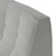 Repose-pieds modulaire chenille confortable à 1 place gris clair chenille