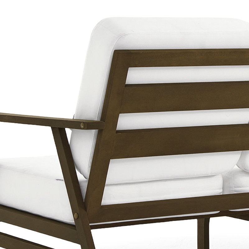 Canapé d'extérieur avec coussins, Beige, Brun