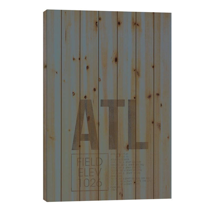 " Atlanta (Hartsfield-Jackson) " by 08 Left, 26" H x 18" W x 1.5" D