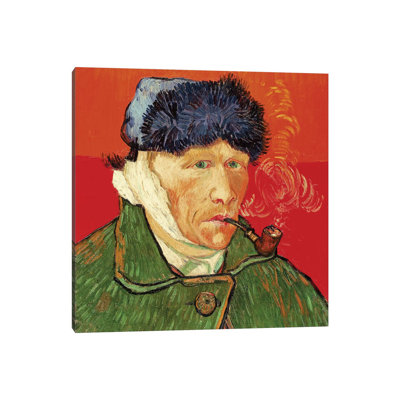 Self Portrait With Bandaged Ear, 1889 by Vincent Van Gogh - Wrapped Canvas Painting
