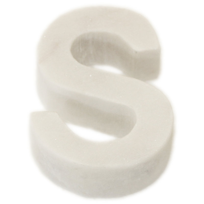 Bloc de lettres Zeb Marble Helvetica, S