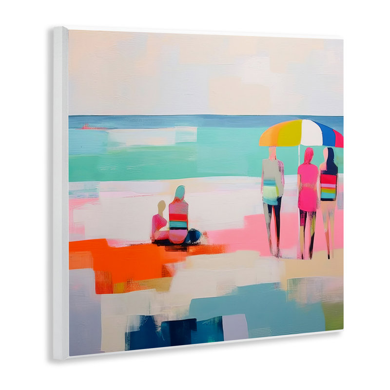«People on Beach», art mural abstrait par Irena Orlov