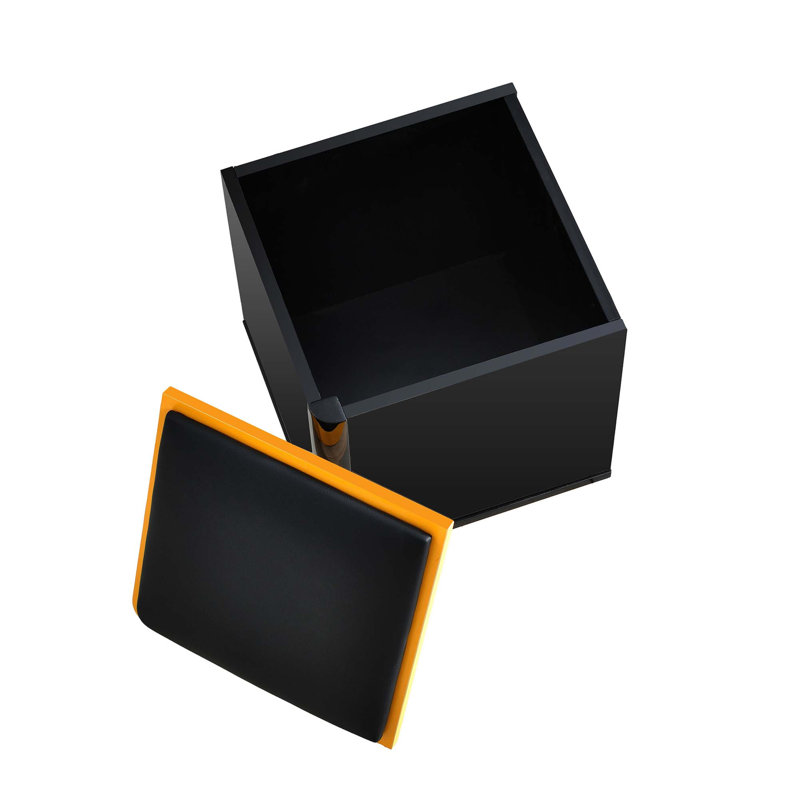 Ensemble de tables basses de luxe convertibles avec rangement intégré, Black