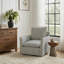 Fauteuil demi-tonneau pivotant moderne à rayures douces 29,7 po avec coussin amovible-1786467229
