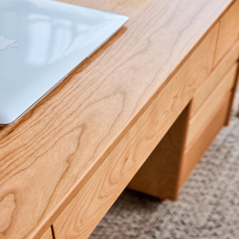Solid Cherry Wood Modern Desk