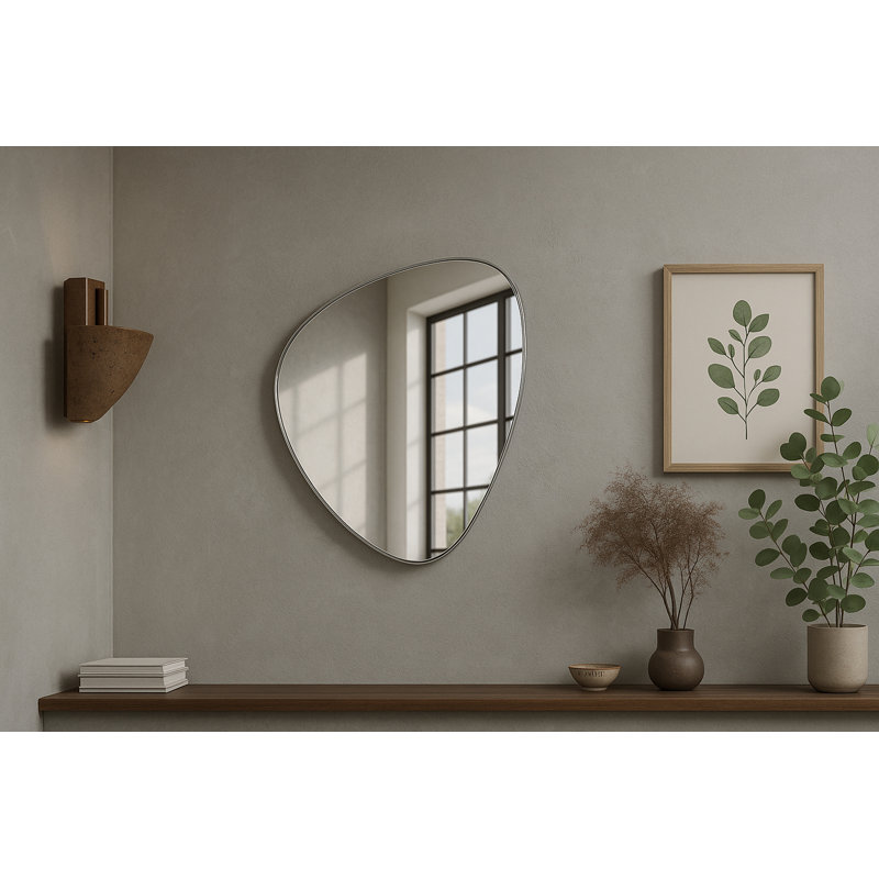 Mirsha Mirror, 24" x 17", Brushed Silver