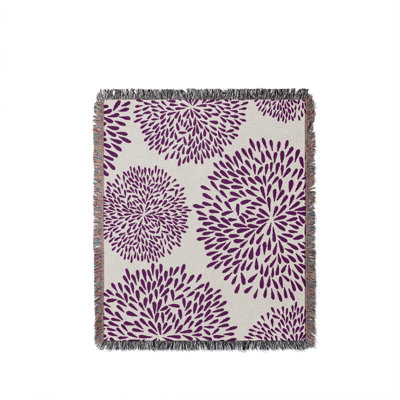 Jeté floral en coton