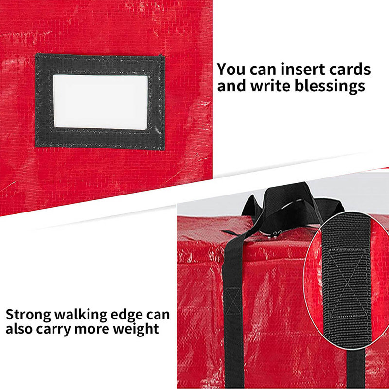 Sac de rangement pour arbre de Noël Sac de rangement pour arbre de Noël, 11.02" H x 6.3" W x 2.76" D, Red