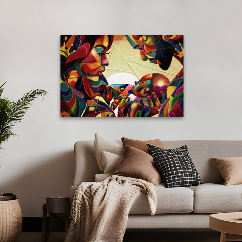 Family Hues - Art figuratif multicultural, H 32 po x l 48 po