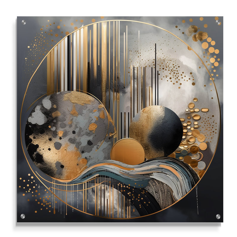 Abstrait marbré aux couleurs douces - Art mural abstrait en marbre, H 36 po x l 36 po