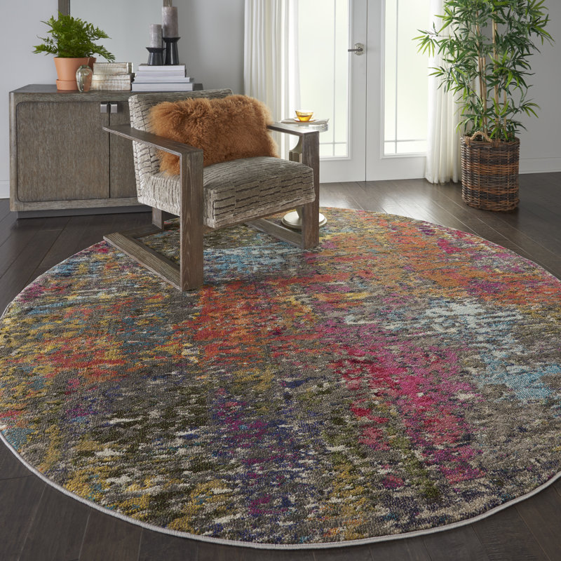 Lucrezia Abstract Area Rug, Round 160cm