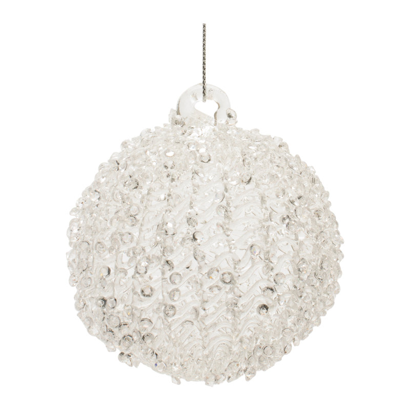 Boules en verre (ensemble de 4) - décorations d'arbre de Noël 2,5 po et 3 po