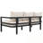 4-Piece Outdoor Sectional Set with sofa and two armchairs-1624587978
