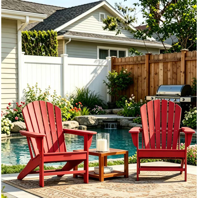 Arneson Outdoor Adirondack Chair, Red