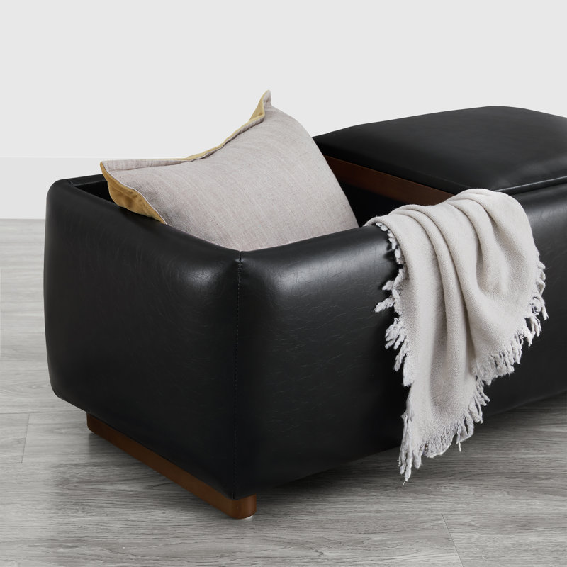 Arika 37'' Wide Rectangle Upholstered Storage Ottoman