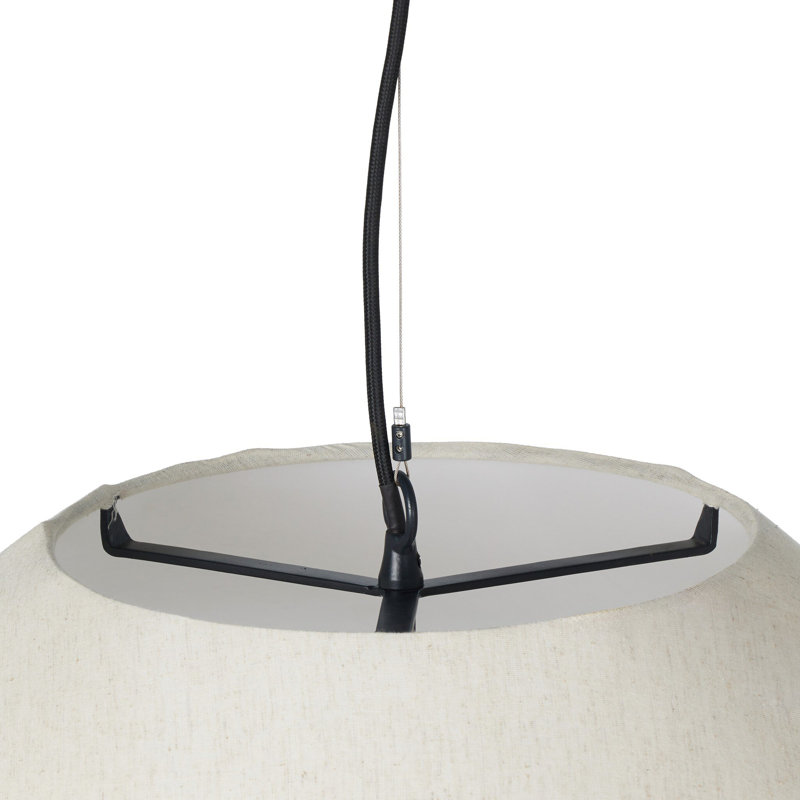 McCarthy Pendant-Beige Linen, Beige, Cotton