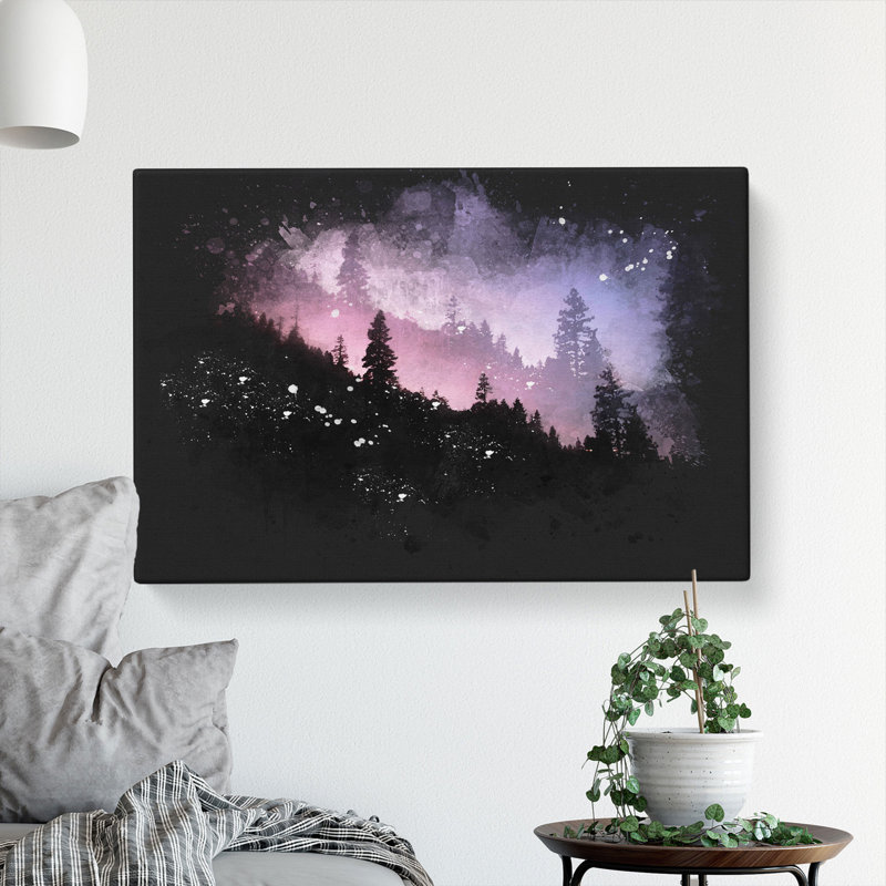 Purple Forest - Wrapped Canvas, 60cm H x 91cm W x 3cm D