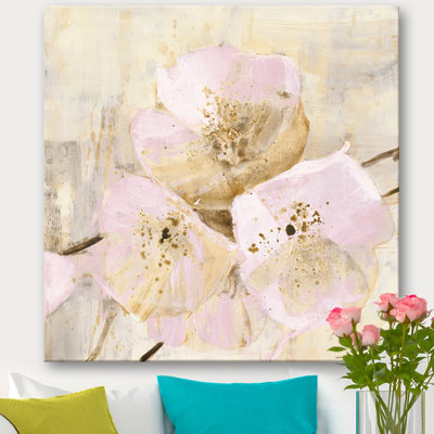« élégance iii rose », reproduction d’art sur toile