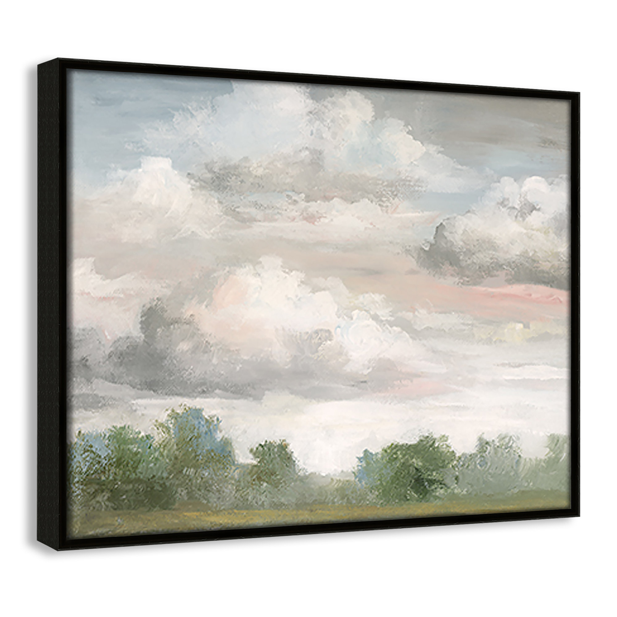 Pastel Morning Sky Framed On Canvas by Nan Print, Espresso Framed, 12.5" H x 15.5" W x 2" D