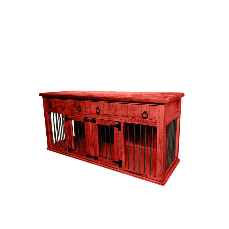 Caisse pour animaux Farmhouse, Petit (H 30 po x l 64 po x P 24 po), Rouge de Falun