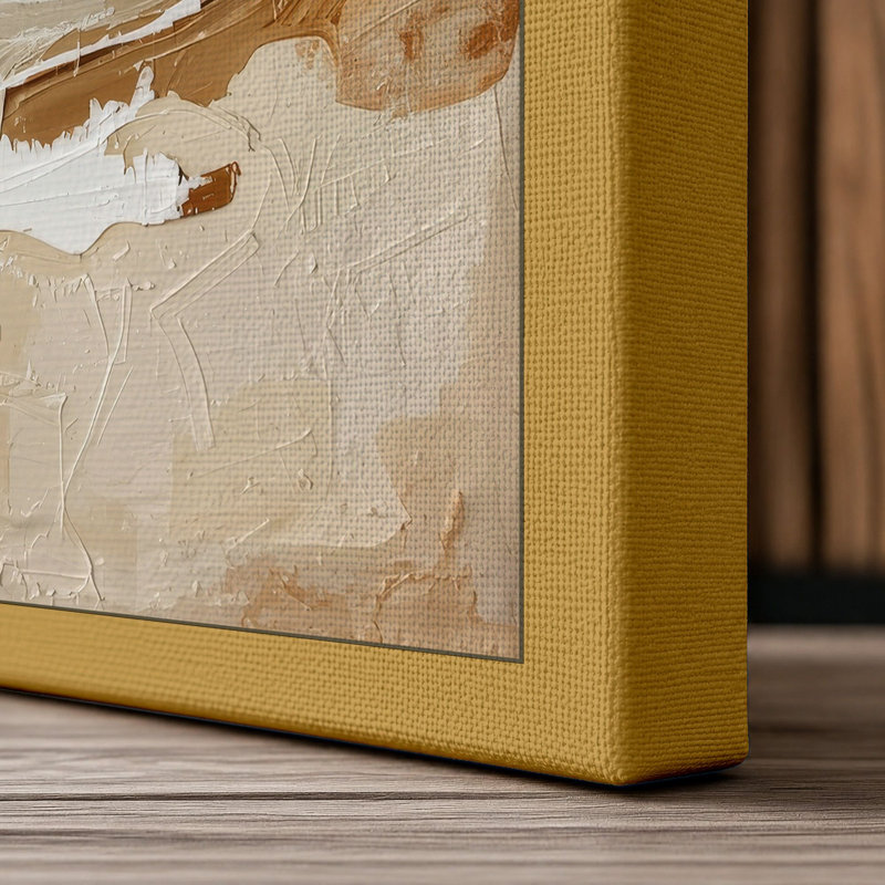 Layered Horizons Scandinavian - Wrapped Canvas, Ochre Border, 30x20 - 76.2 x 50.8 cm