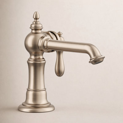 Artifacts Single-Hole Bathroom Faucet with Drain