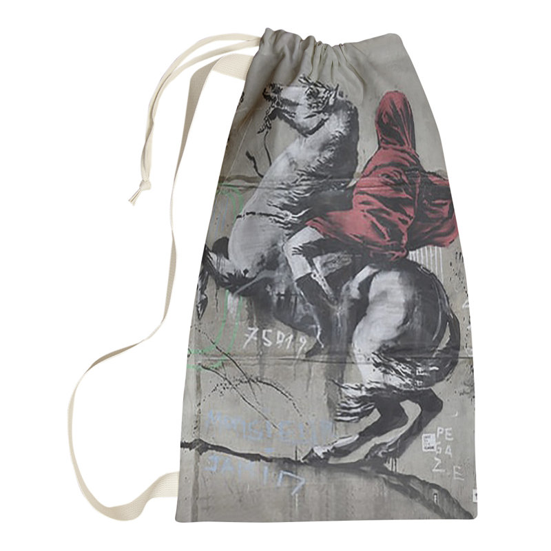 Fabric Laundry Bag with Handles, Large (36" H x 28" W x 1" D)