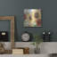 Art mural en métal luxueux «Sunflower Joy A» par Jean Plout, 12 po x 12 po-131632631