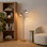 Lampe sur pied moderne à DEL réglable 3 lumières Jacob avec finition laiton doré et abat-jour coniques en métal de 64 po Jacob, ampoules incluses