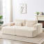 Fauteuil modulaire spacieux de 87 po avec housse moelleuse - sans assemblage, deux repose-pieds amovibles confortables, canapé-lit moderne pour la chambre à coucher et le salon, surdimensionné confortable en velours côtelé-336688000