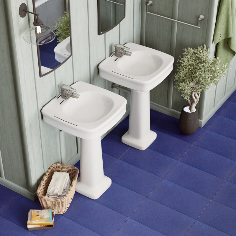 Piscina Brick 9-5/8 In. X 19-1/2 In. Porcelain Floor And Wall Tile, Blue