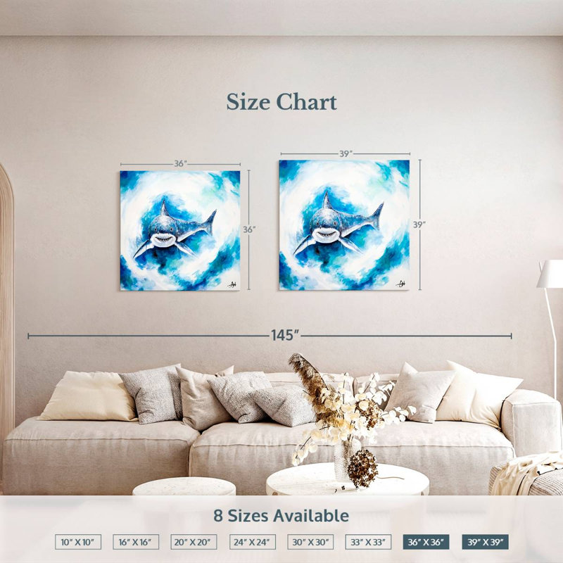 Crowle Signal Shark, 39" H x 39" W