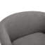 Fauteuil demi-tonneau pivotant en mélange de coton gris Applewold avec base en bois massif-522018203