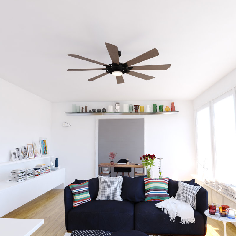 Rogers 68'' Ceiling Fan with LED Lights, New Bronze