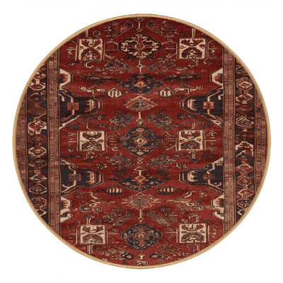 Machine Washable Persian Brown Area Rug