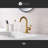 Davvid Collection Single-Handle High-Arc Lavatory Bathroom Sink Faucet with Drain Assembly - Brushed Gold-69934659
