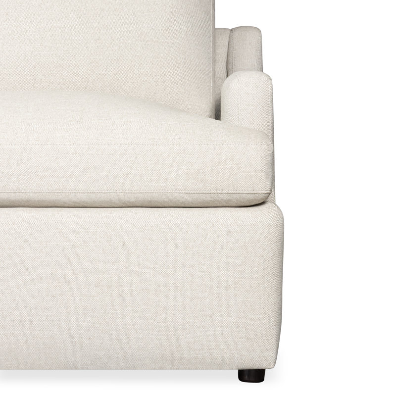 Canapé modulaire rembourré 5 pièces Essex, Tissu gris pâle Macarena, Orienté à gauche (vu de face)