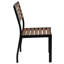 Table carrée en acier avec 4 chaises empilables en teck Agit-1908681006-1908681004