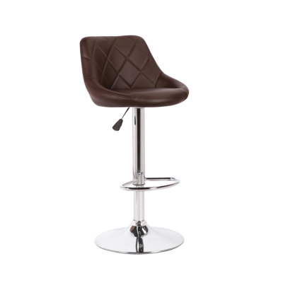Swivel Upholstered Adjustable Height Counter Stool with Metal Frame