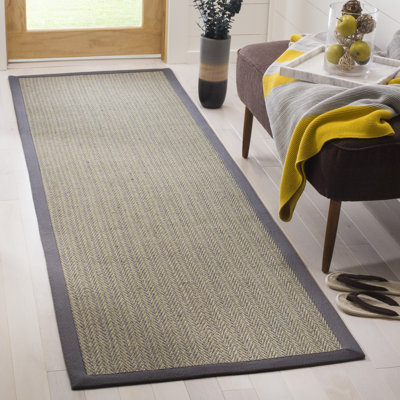Tapis brun / gris en jute