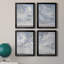 Ciel bleu I - ensemble de 4 peintures sur toile encadrées-1506623205-1506623208