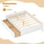 Full Size Wooden Platform Bed with 2 Rolling Storage Drawers Wood Slat Support-545534917