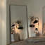 Miroir mural surdimensionné rectangulaire en métal pleine longueur suspendu ou incliné avec support-985020269-985020268