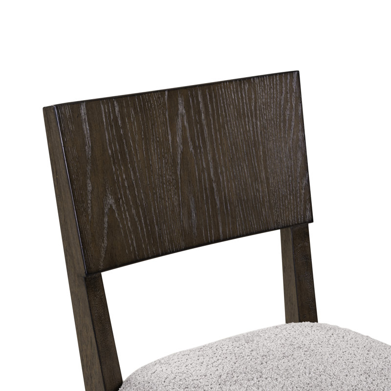 Ensemble de table rectangulaire Trenea Opt avec chaises rembourrées à 4 panneaux, 5 pièces: table, 4 chaises