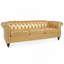 Canapé Chesterfield 3 places avec accoudoirs roulés