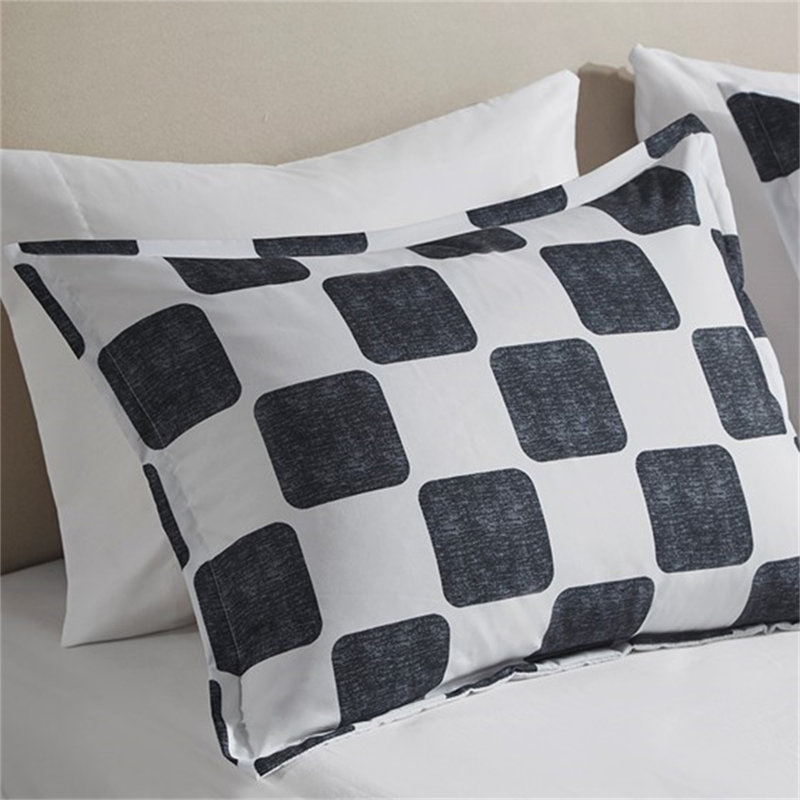 Checkered Comforter Set, Twin Comforter + 1 Sham + 2 Pillows