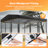 Outdoor Dog Kennel Cover, Heavy Duty Waterproof UV Resistant Dog Kennel Canopy Protection Replacement Cover - Black (Excluding dog cages)-123838985