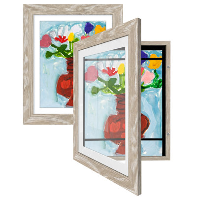 Driftwood Storage Picture Frame with Mat