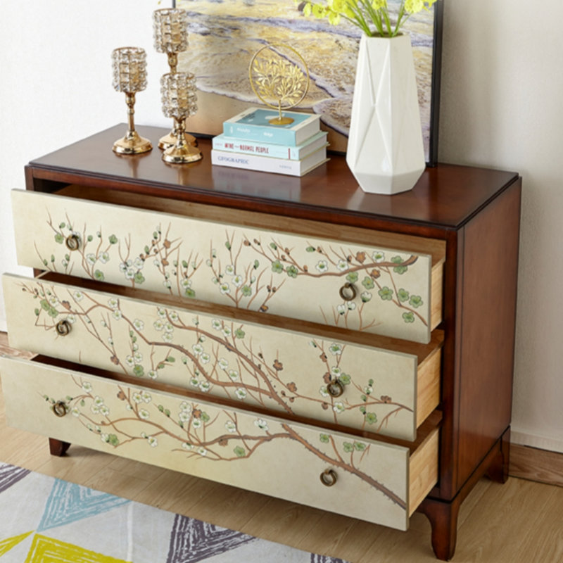 Armoire de rangement peinte rétro