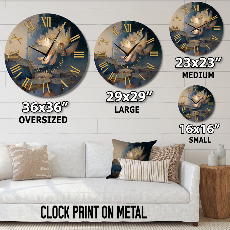 Horloge murale Lotus, Médium